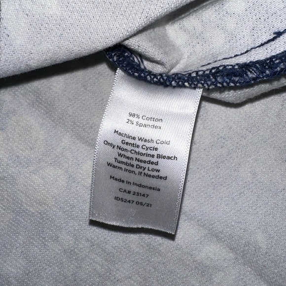 Talbots Women’s Navy Blue Corduroy Pencil Skirt Size 8 Floral Leaf Print Stretch - Picture 3 of 8